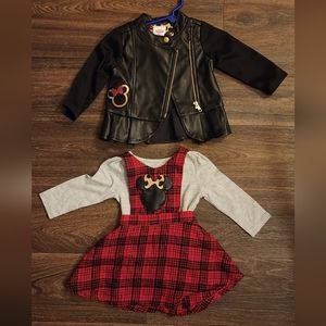 Girls Disney Christmas dress with matching Disney jacket